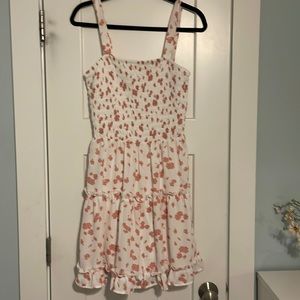 Sienna Sky short white dress with floral design size large